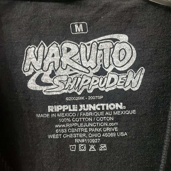 Naruto Shippuden Adult Black Tee Shirt Size Anime Kakashi Sasuke - Picture 5 of 7